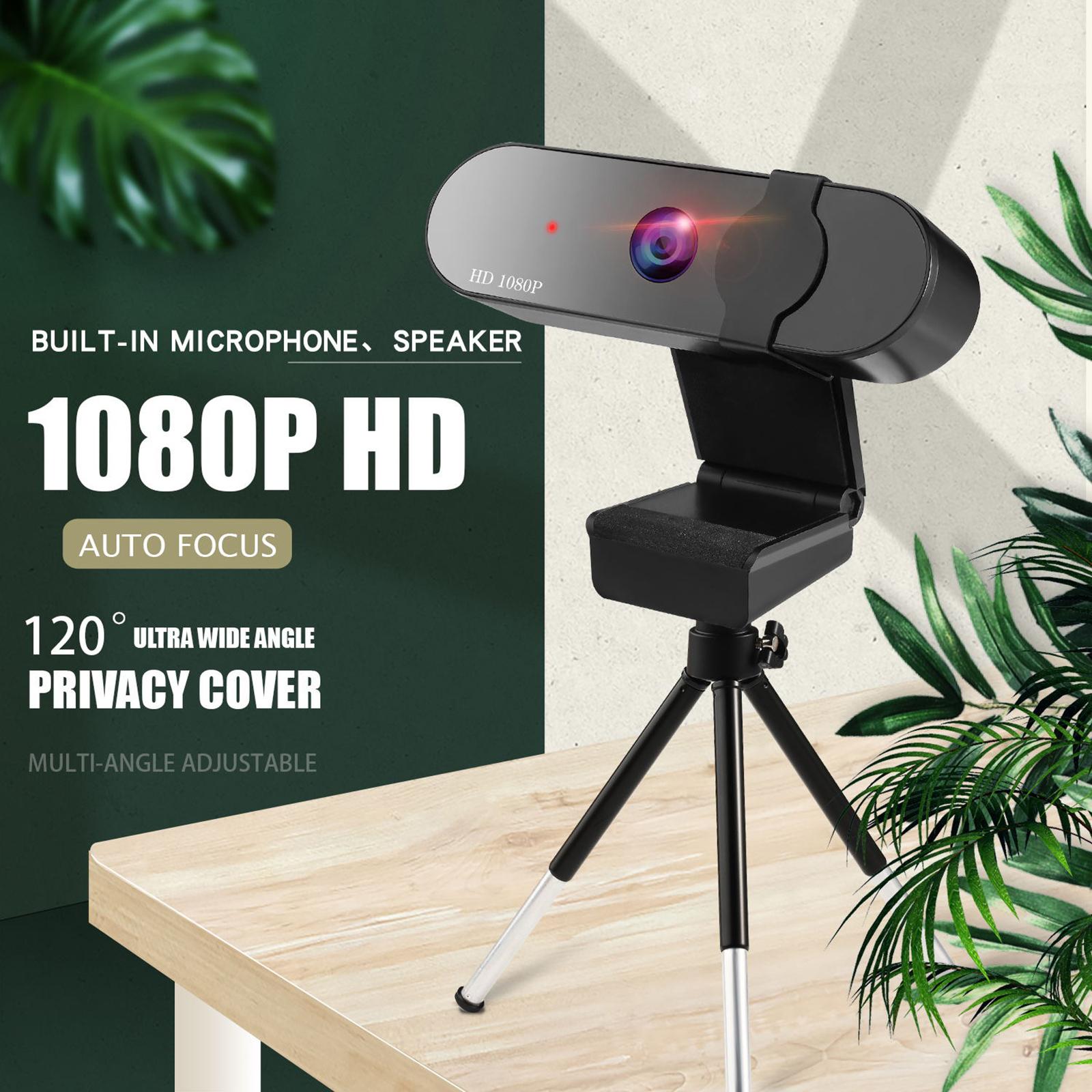 Web Camera with Microphone USB 2.0 120-degree Wide Angle for PC Video Calling Recording Live Streaming Conferencing