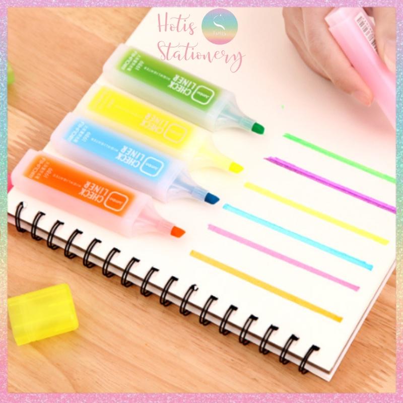 Bút highlight bút dạ quang bút nhớ ghi chú Check Liner - 6 màu