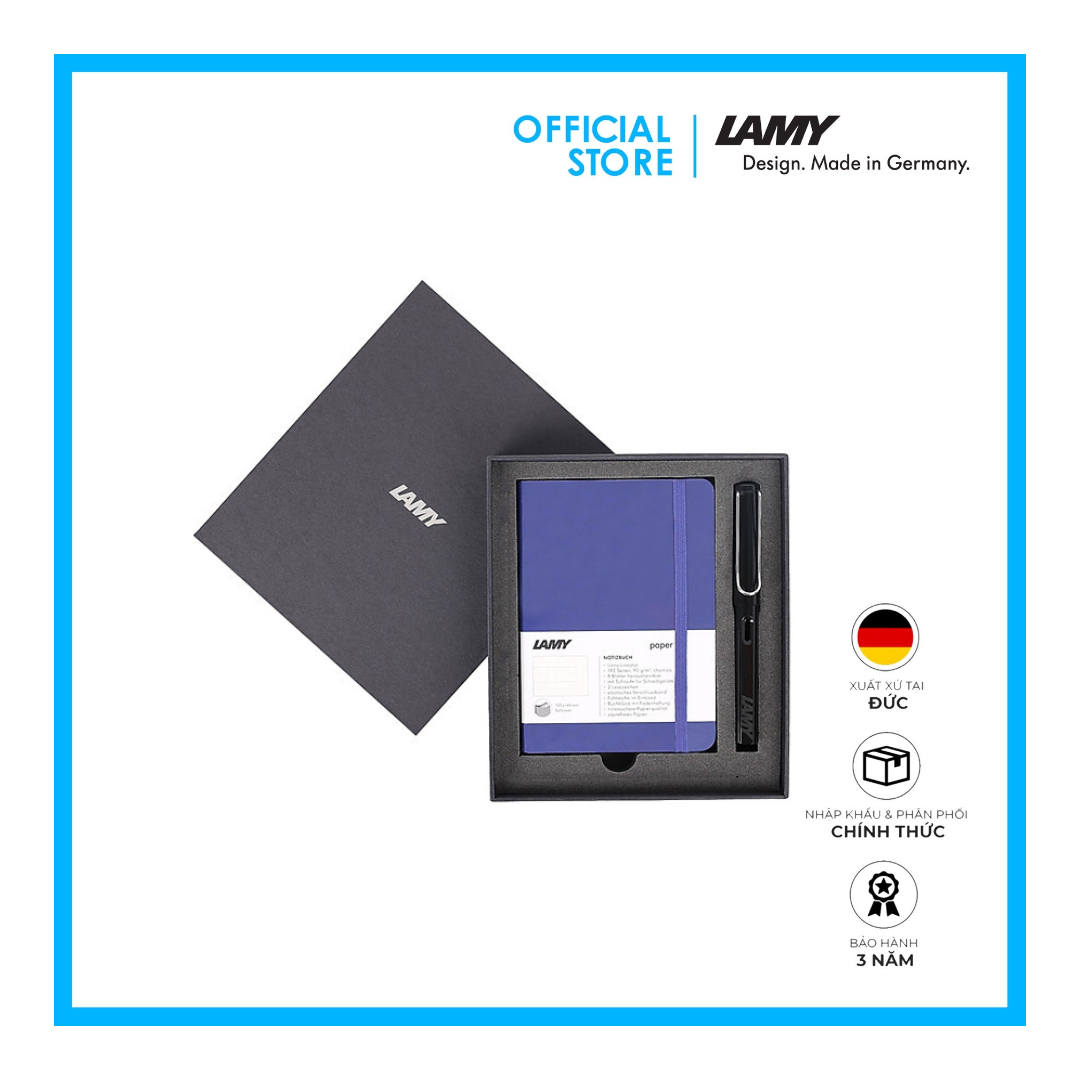 Gift Set Lamy Notebook A6 Softcover Blue + Lamy Safari Shiny Black - GSA6-SA0012