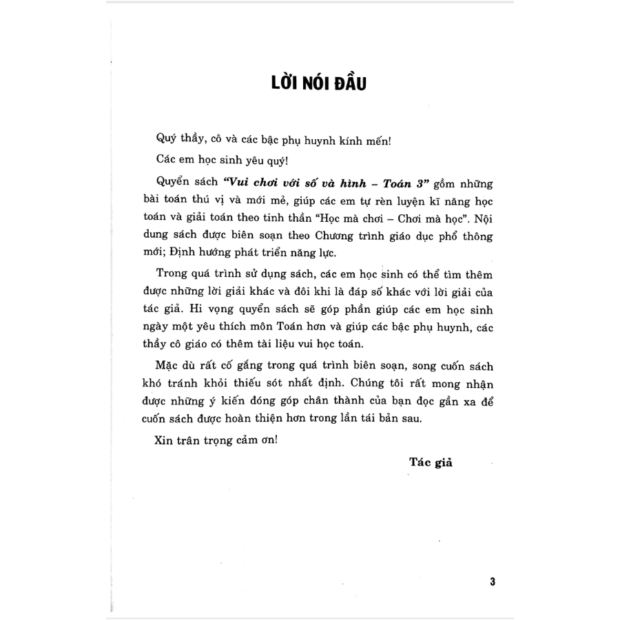 Vui Chơi Với Số Và Hình Toán 3