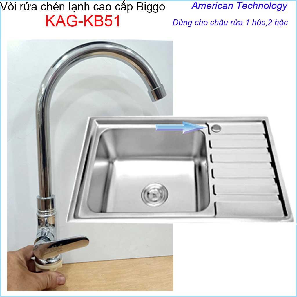 Vòi rửa chén bát,Vòi BigGo,  vòi bếp lạnh chậu rửa chén KAG-KB51