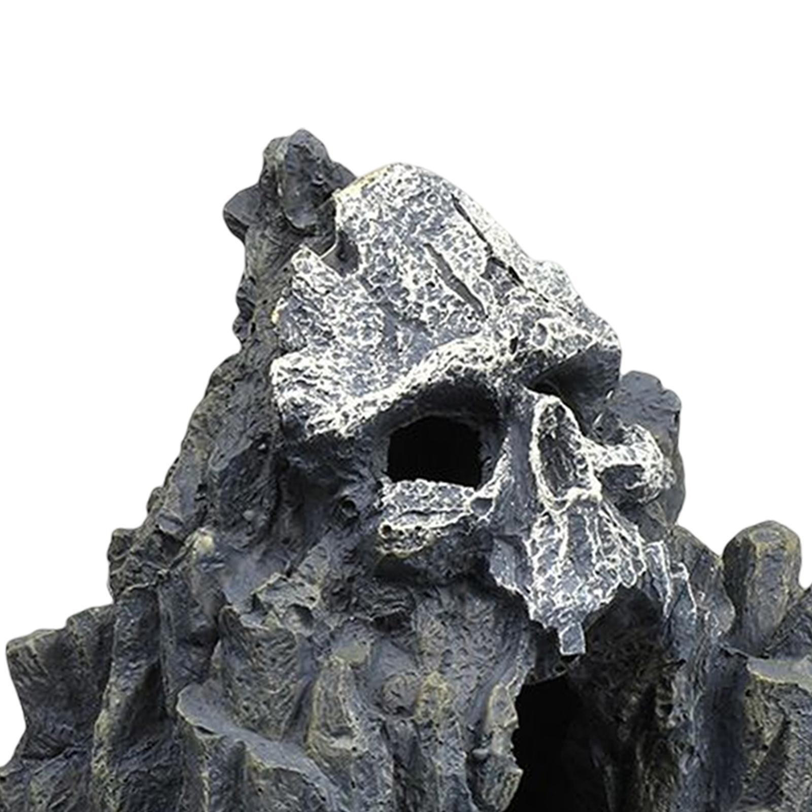 Skull Mountain Decor Rock Cave Aquarium Decoration Landscape Supplies Stone