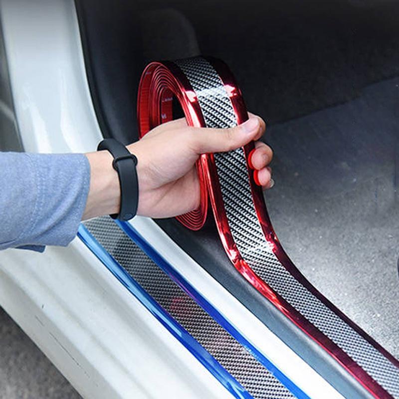 Miếng Dán Viền Cửa Xe Hơi Bằng Cao Su + Cao Su Chống Thấm Nước/ Chống Va Chạm 5D DIY