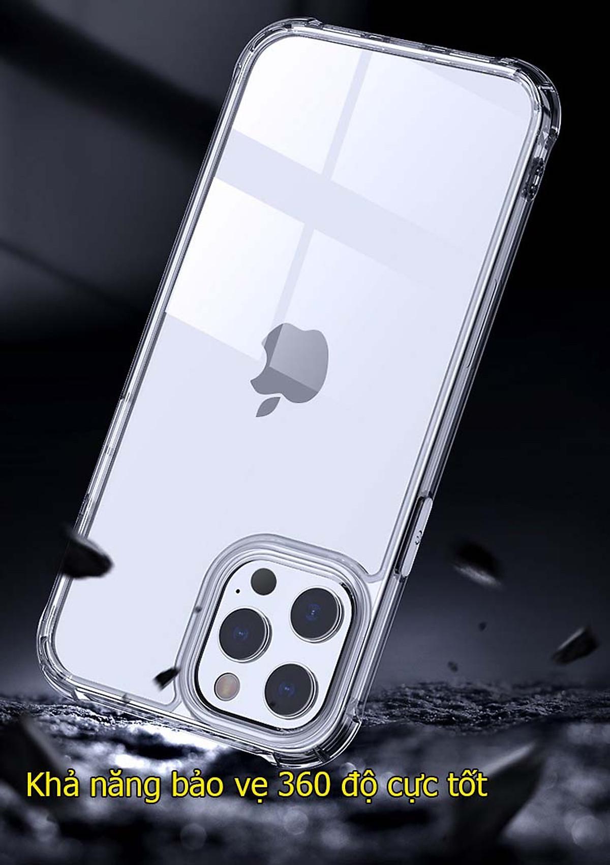 Ốp lưng cho iPhone 15 pro max trong suốt chống sốc chống ố vàng âm thanh 6D - hàng chính hãng