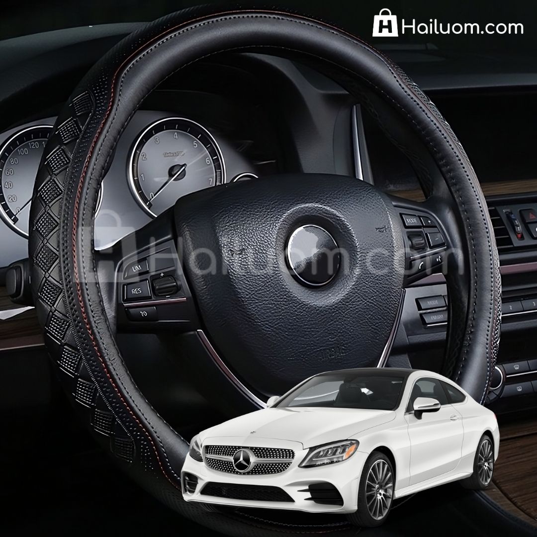 Bọc Vô Lăng ô tô cho MERCEDES BENZ C300 Da Thật Cao Cấp 4 Mùa