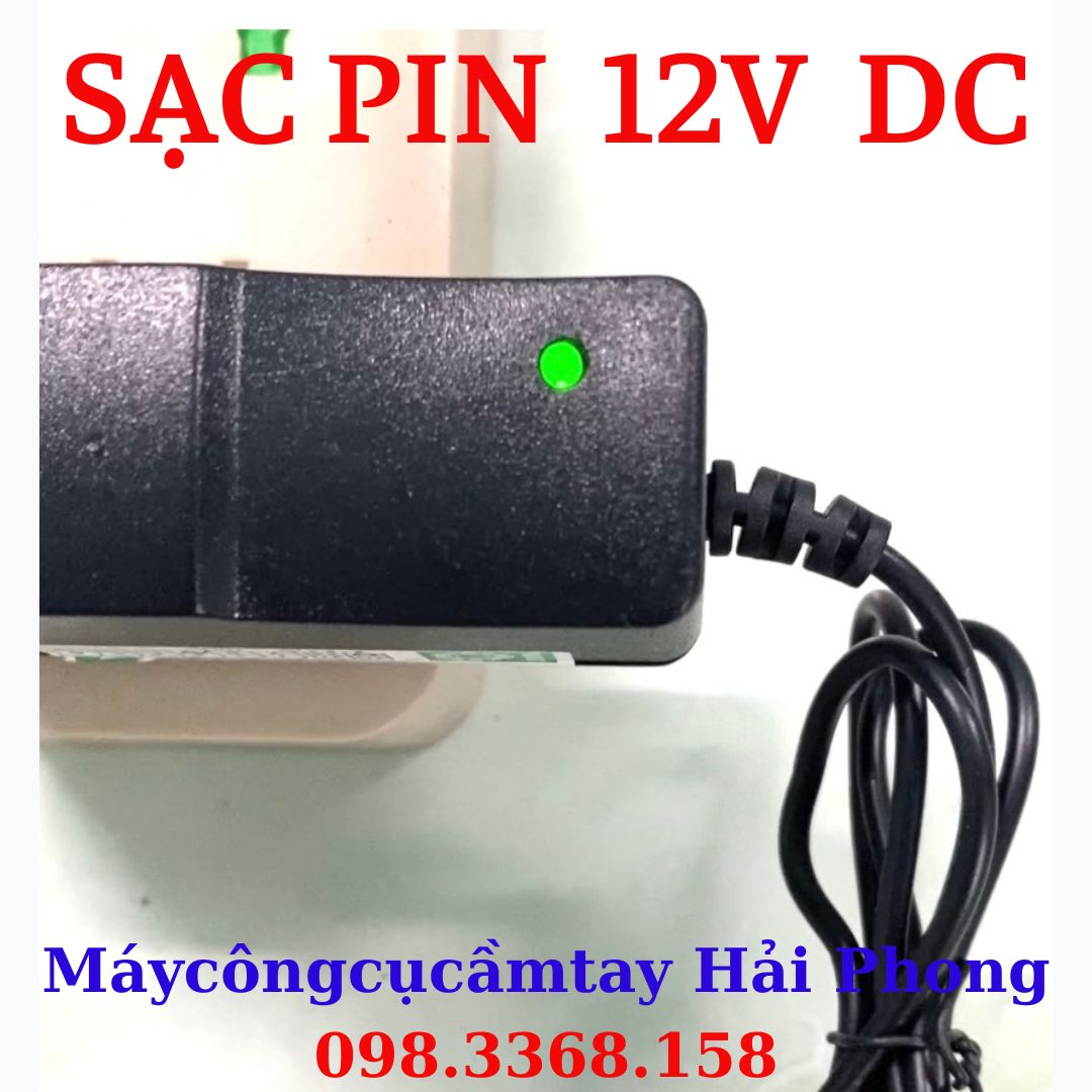 Sạc Pin 12V - 1A cho Pin máy khoan, mài ,. . Chân GIẮC GHIM F 6 mm