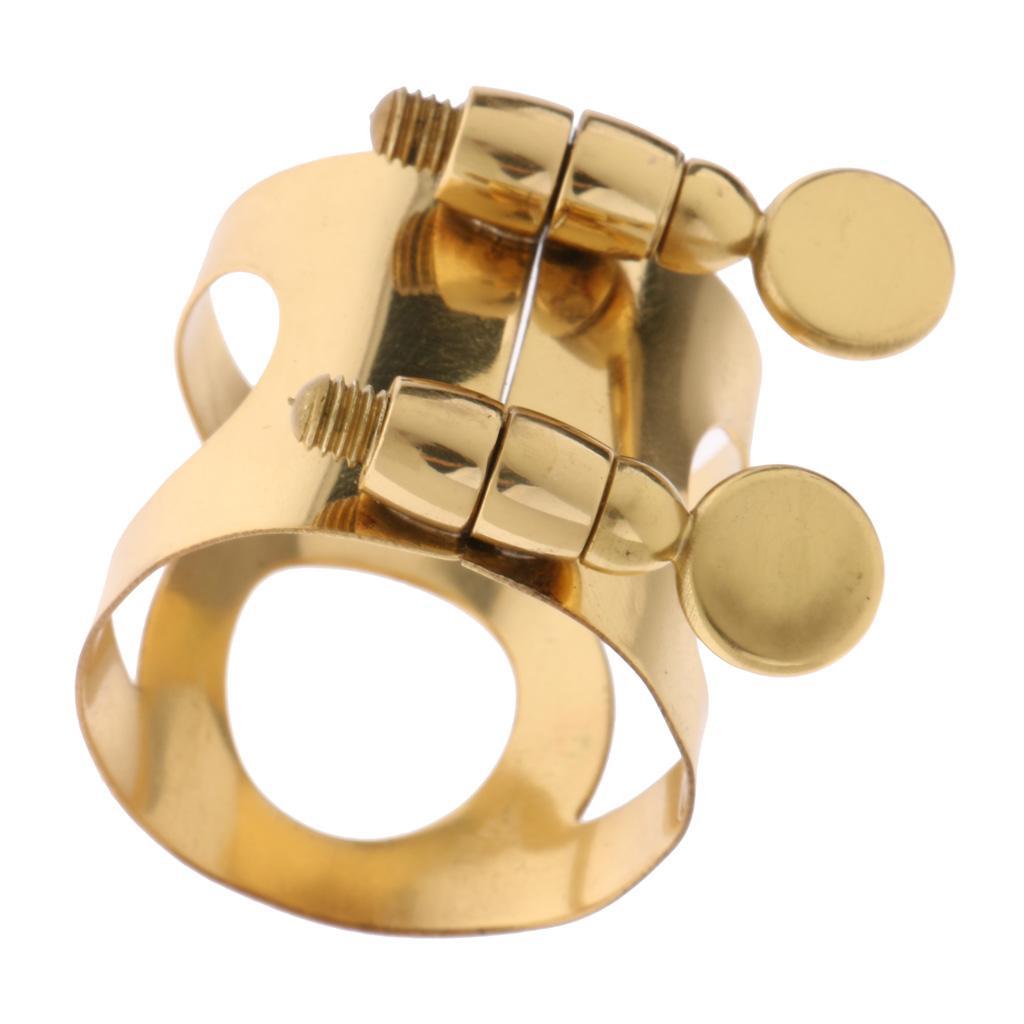 2xMetal Saxophone Eb Ligature Clip for Alto Saxophone Replacement Parts