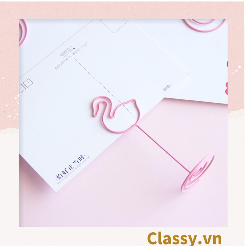 Kẹp Giấy ghi chú Classy tạo hình động vật màu hồng dễ thương PK647