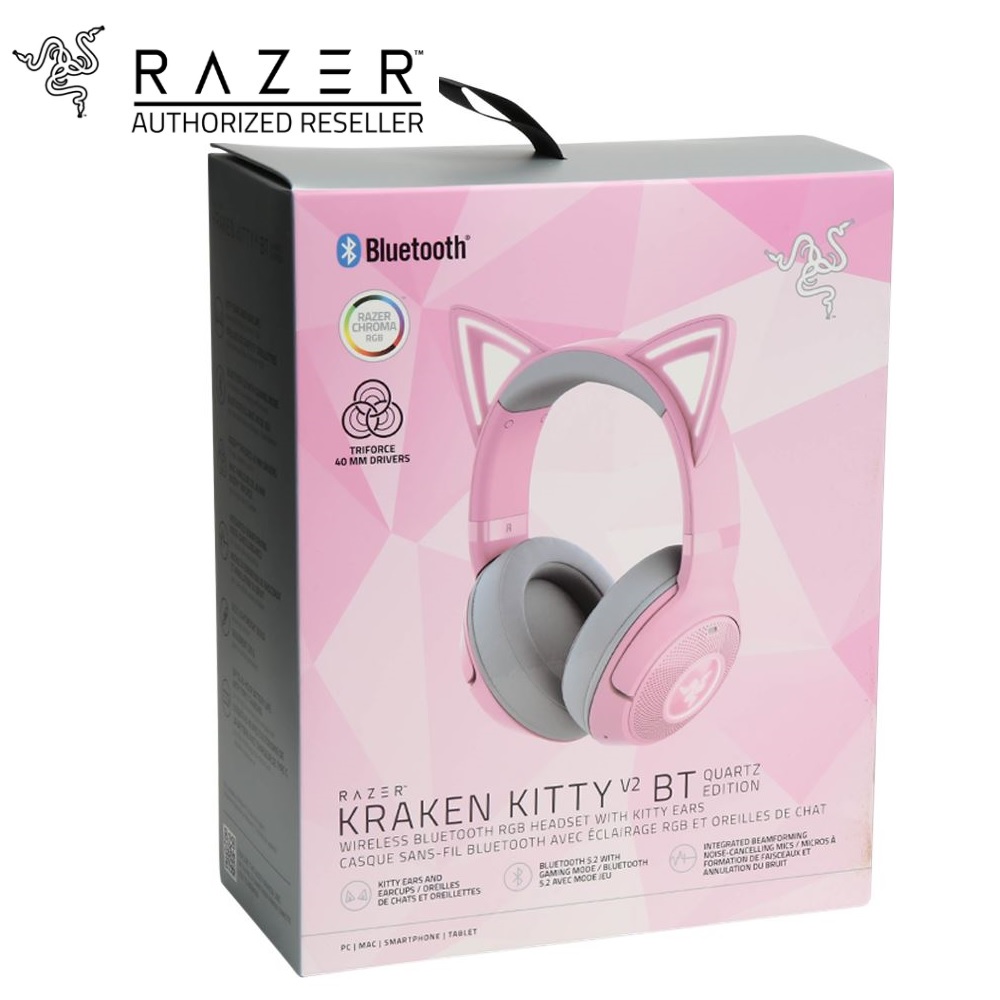 Tai nghe gaming không dây Razer Kraken Kitty V2 BT - Hàng chính hãng