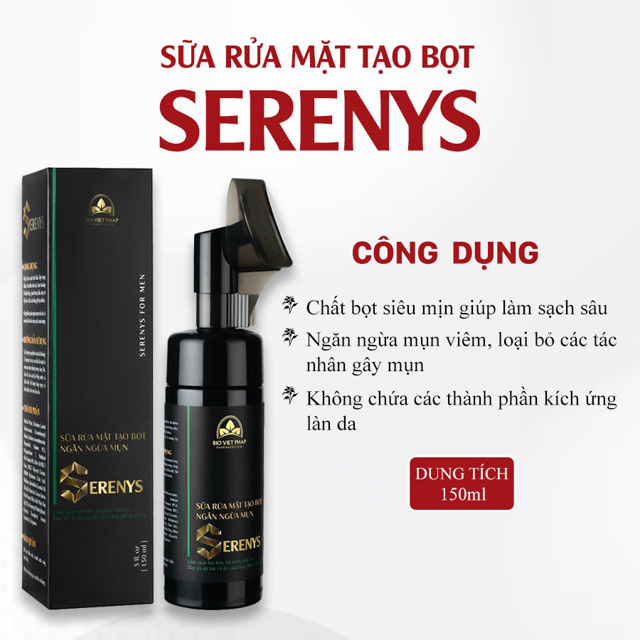 Combo 2 chai bọt vệ sinh khử, ngăn ngừa nấm ngứa nam giới Serenys 100ml