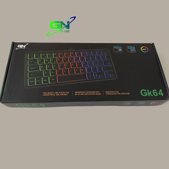 Bàn phím mini G-net GK64 led dành cho laptop PC hàng nhập khẩu