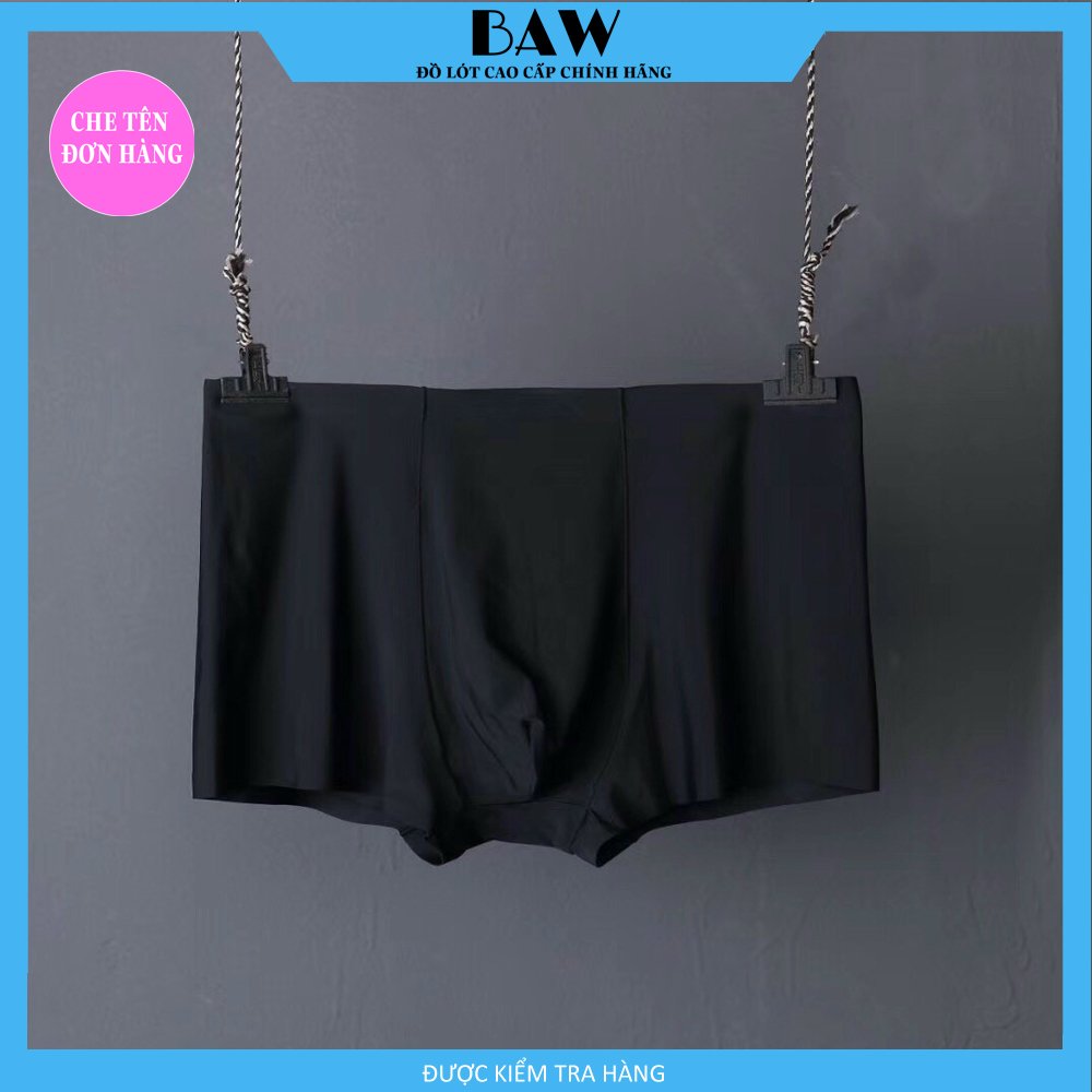 Combo 3 Quần Boxer Nam Chất Liệu Thun Cotton Lạnh Cao Cấp, Quần Sịp Nam Co Giãn Thoáng Mát, Thấm Hút Mồ Hôi Thương Hiệu BAW NT2201