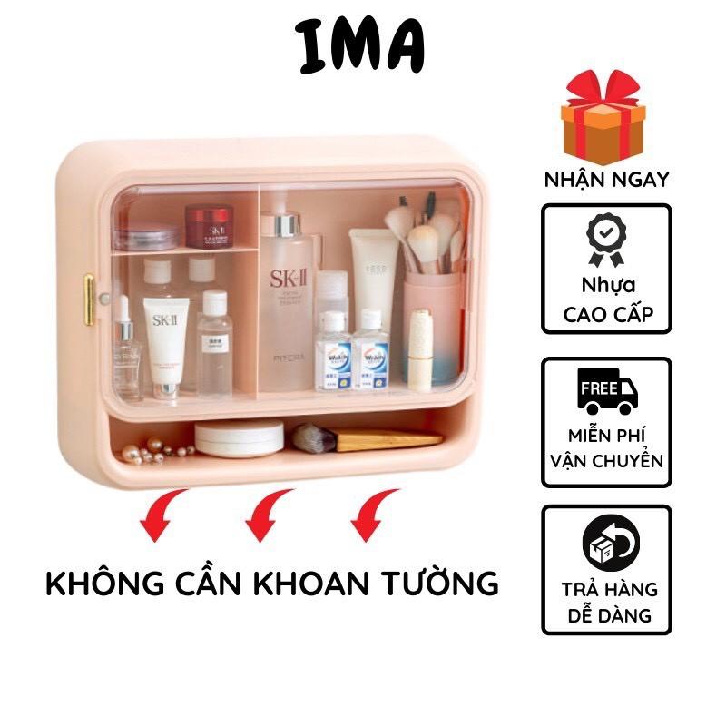 Kệ Đựng Mỹ Phẩm Treo TườngKiêm Tủ thuốc Y Tế Gia Đình Tiện Dụng Mẫu Mới