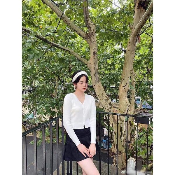 Áo khoác cardigan tay dài chất thun gân mềm co giãn 4c
