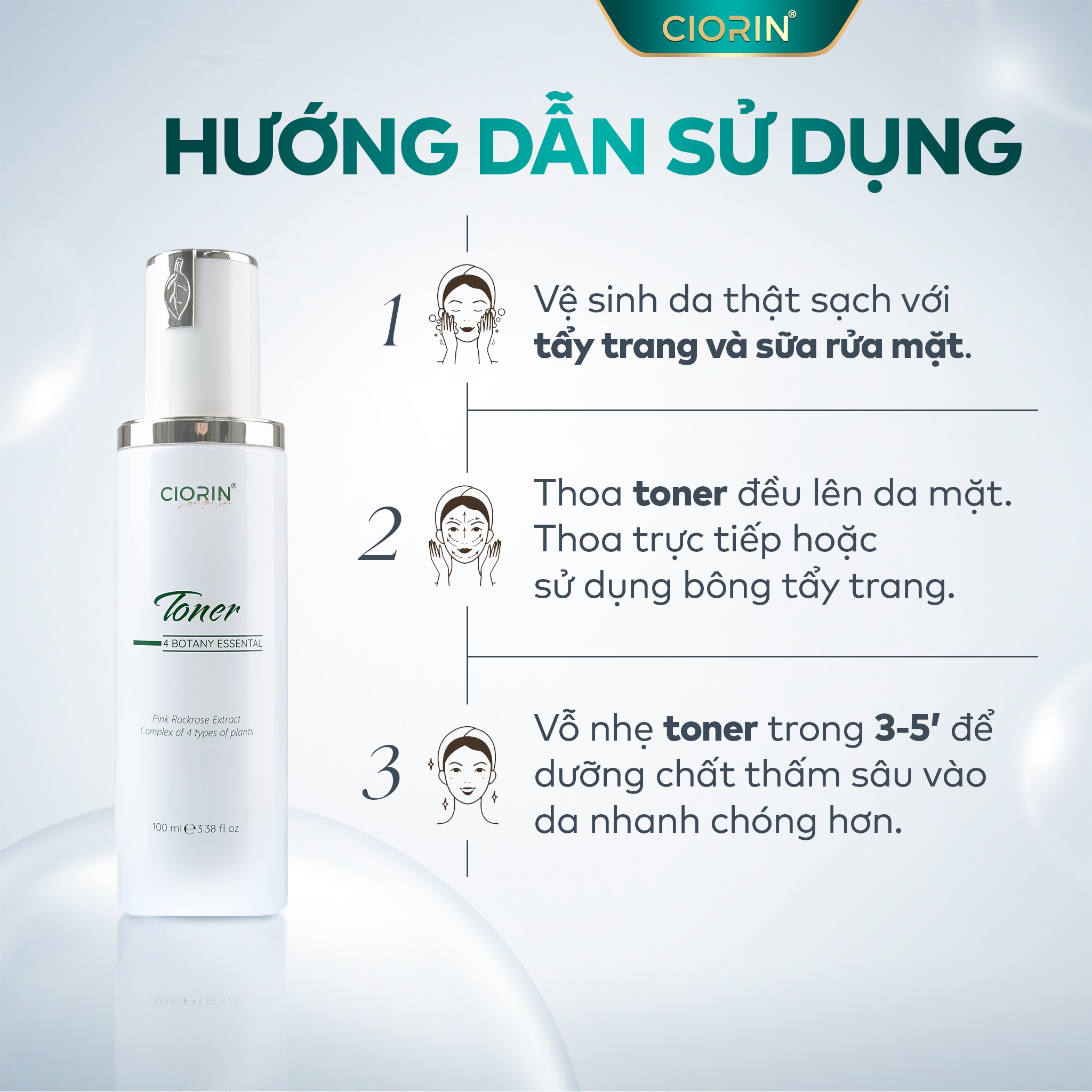 Toner 4 Botany Essential Ciorin Siêu Cấp Ẩm, Kháng Viêm Cho Da Khô, Da Tổn Thương