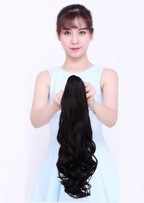 Tóc giả kẹp ngoạm xoăn dài N158 FREESHIP ngoạm tóc giả, tóc giả ngoạm xoăn, quặm tóc giả nữ