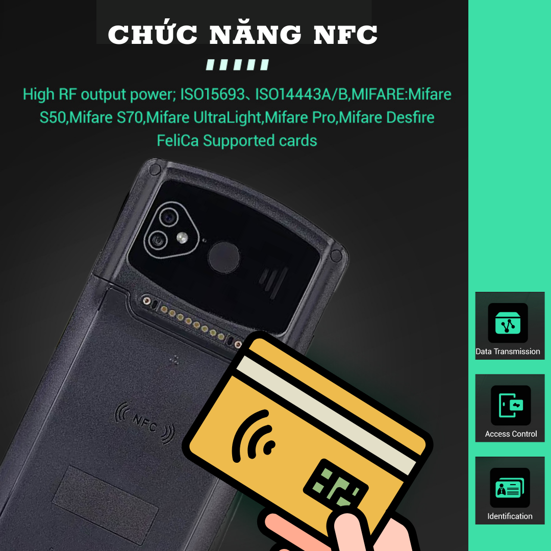 Máy quét mã vạch PDA đọc được CCCD – Máy kiểm kho PDA Android 12 – Máy PDA JK01 (Hàng chính hãng)