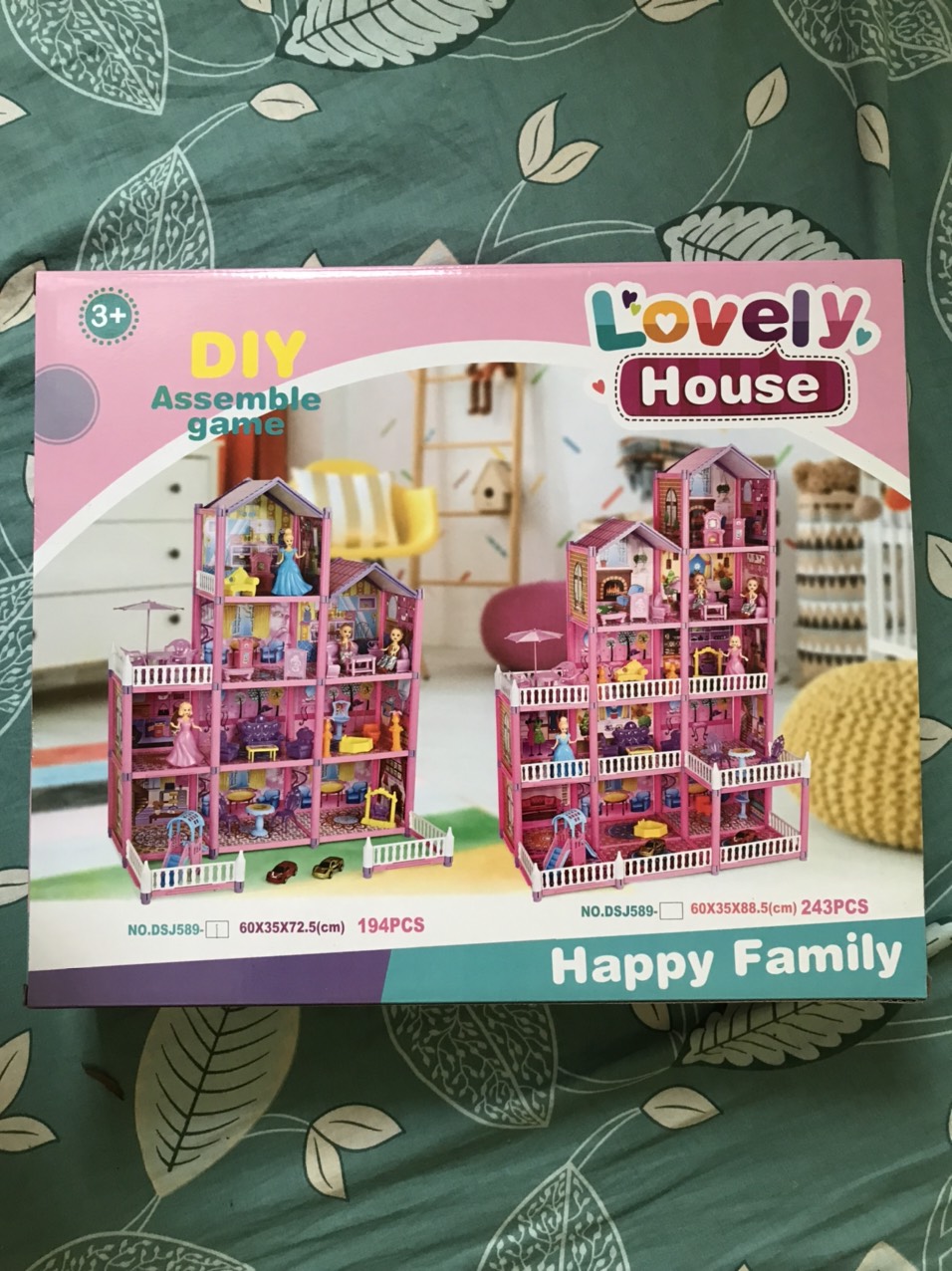 Đồ Chơi Cho Bé Gái, Nhà Búp Bê Cỡ Lớn 194 Chi Tiết, Đồ Chơi Búp Bê Barbie, Quà Tặng Sinh Nhật