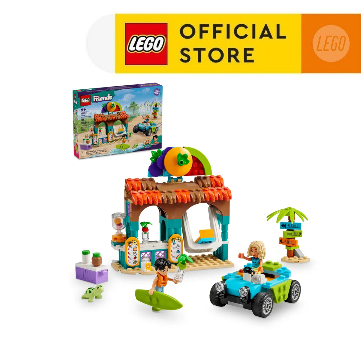 LEGO FRIENDS 42625 Đồ Chơi Lắp Ráp Quầy Sinh Tố Bãi Biển (213 chi tiết)