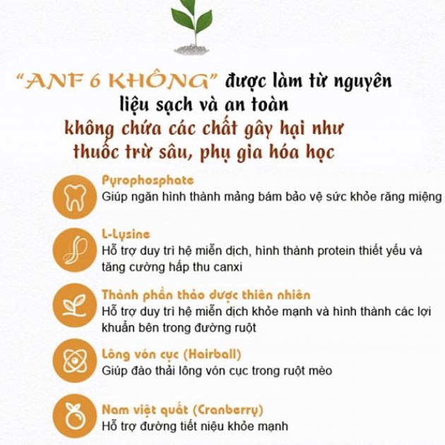 - Thức ăn Organic dành cho mèo trưởng thành ANF 6FREE