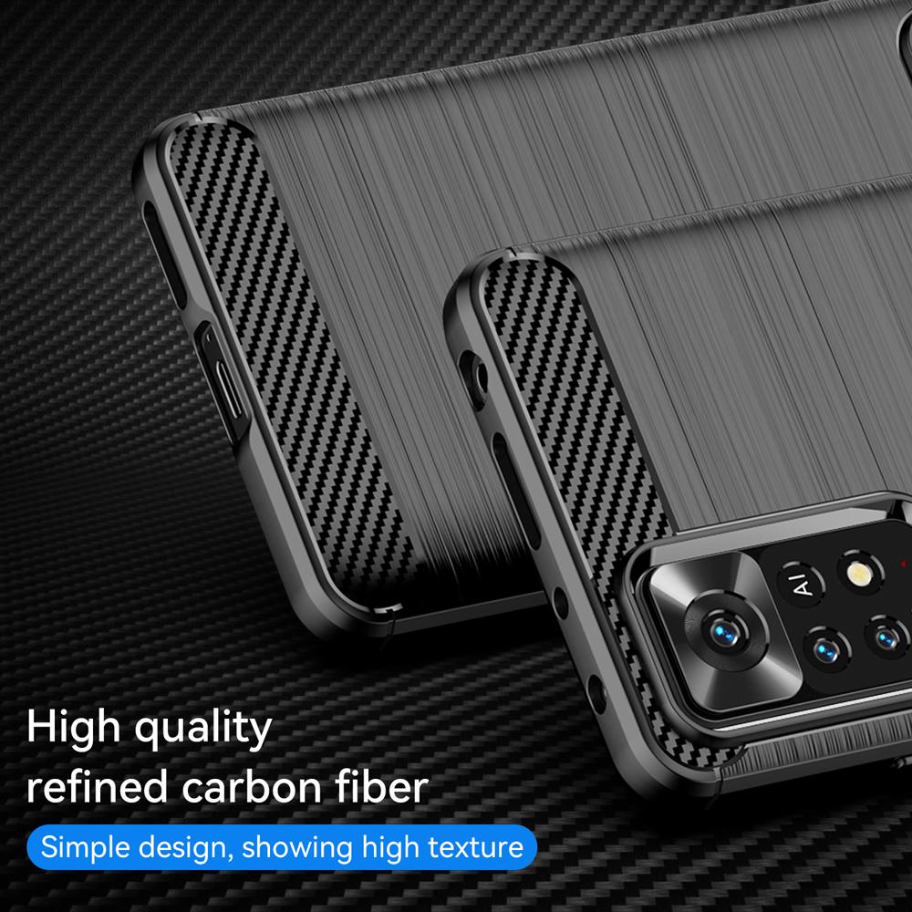 Ốp lưng dành cho Xiaomi Redmi Note 11 Pro 5G ốp silicone mềm Carbone phay xước chống sốc chống vân tay