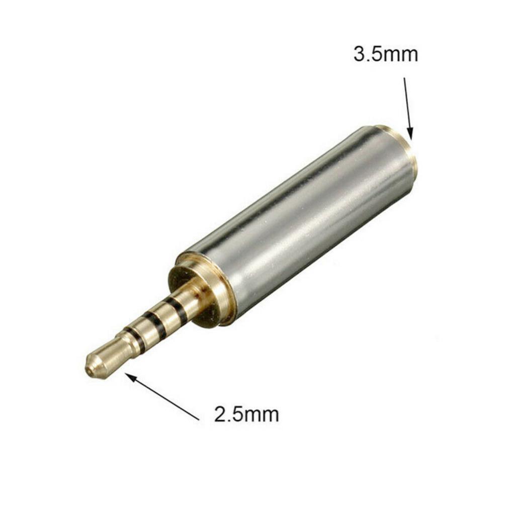 Gold .5mm Male to 3.5mm Female Socket Headphone Adapter Converter