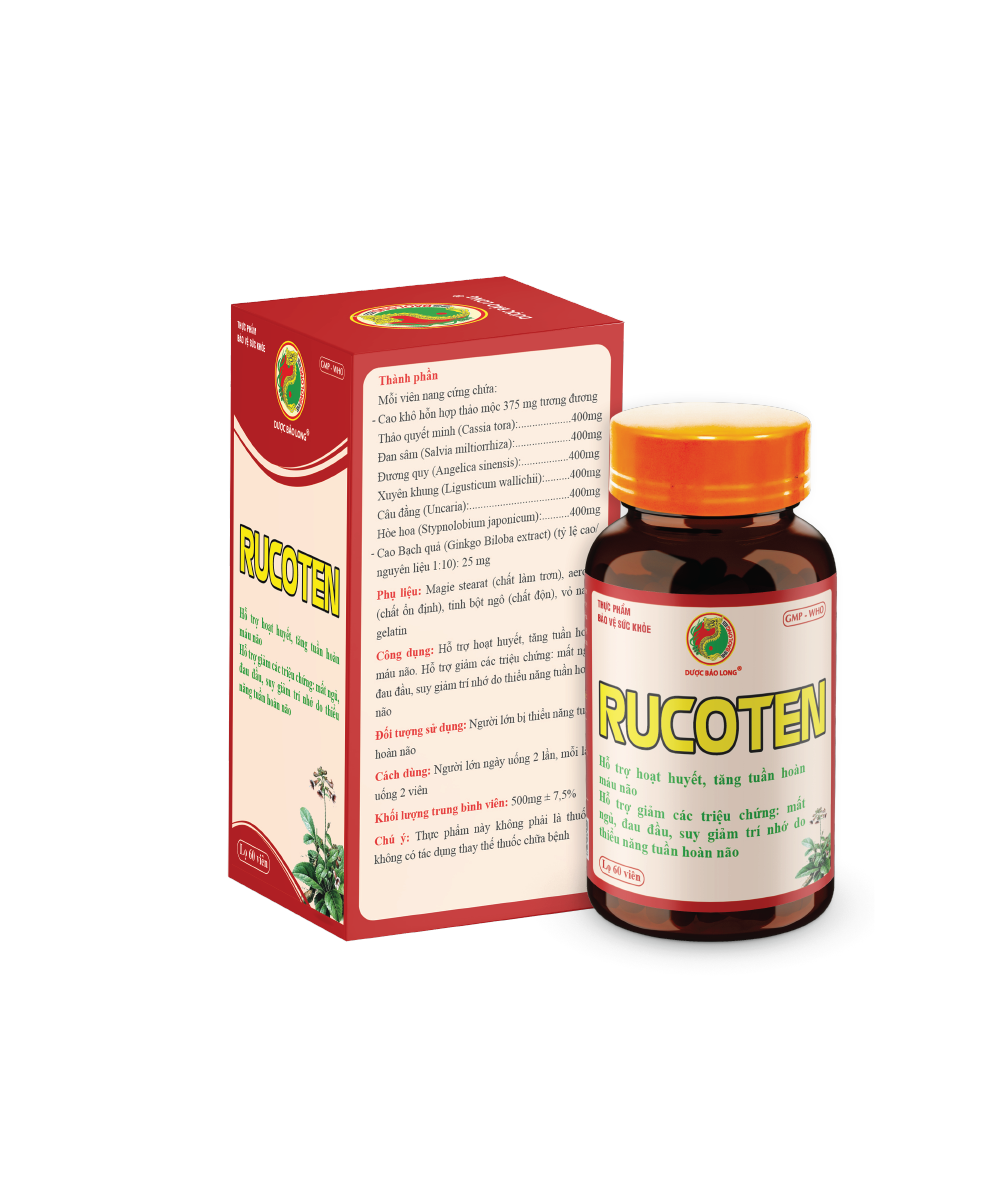 Thực Phẩm Bảo Vệ Sức Khỏe Rucoten (60 Viên) - Hàng Chính Hãng Bảo Long