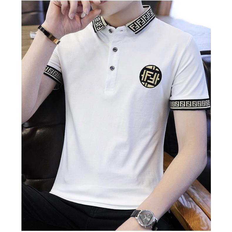 Áo thun nam có cổ tay ngắn vải thun cotton poly co giãn thoải mái chống nhăn mẫu đẹp 2023 Skymen Fashion