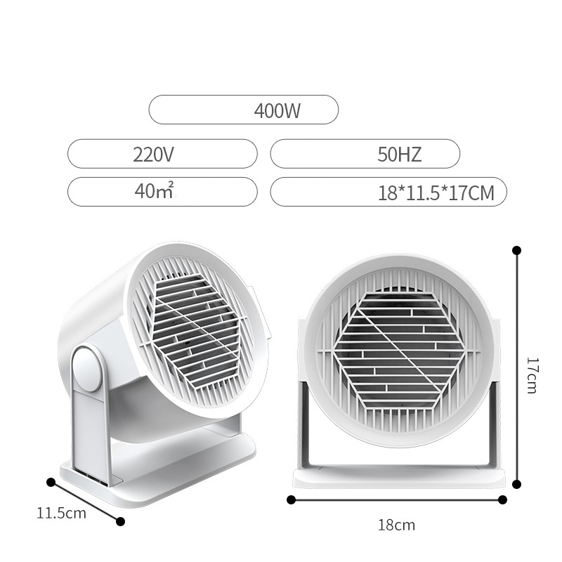 Máy Sưởi Mini Cho Nhân Viên Văn Phòng,Làm Ấm Nơi làm việc, phòng ngủ, nhà tắm, phòng học- Máy Êm Ấm Áp - Quạt Sưởi Ấm Mini EUREKA Công Suất Max 400W - Hàng chính hãng