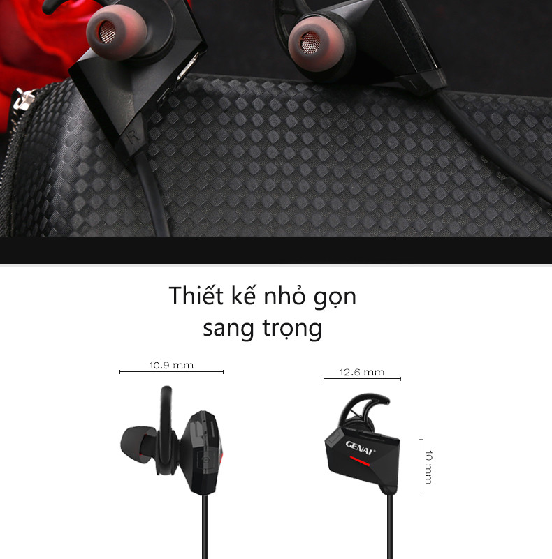 Tai Nghe Bluetooth Vòng Cổ Thể Thao Genai Sport 7 - Hàng Chính Hãng