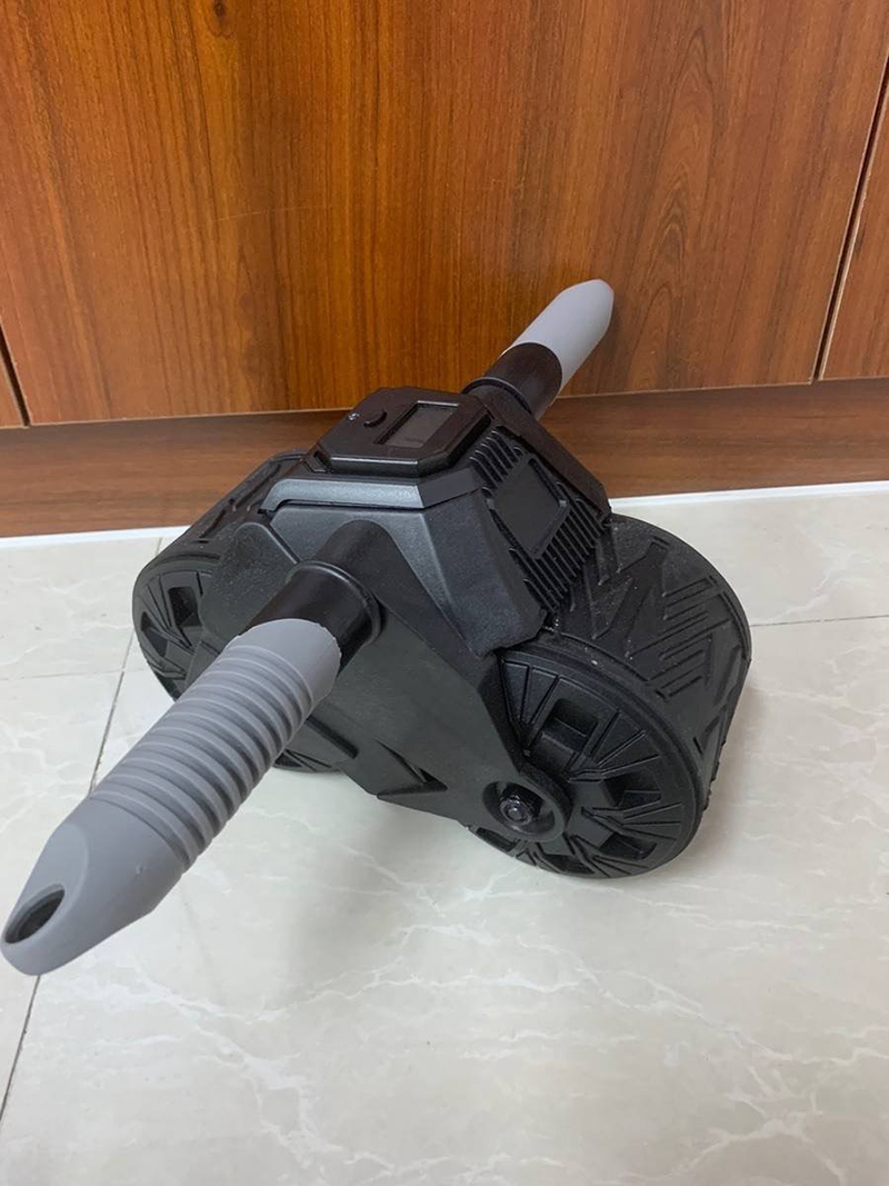 Con Lăn Tập Bụng 2024- Con Lăn Tập Bụng 4 Bánh- Dụng Cụ Tập Gym Tại Nhà, Tặng kèm thảm lót
