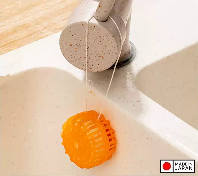 Viên diệt khuẩn, khử mùi hôi bồn rửa - Hương cam - Hàng Nội Địa Nhật Bản