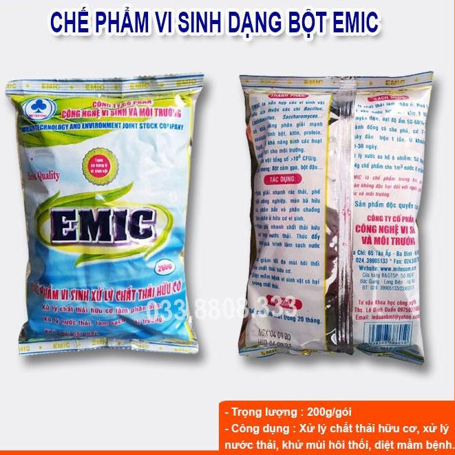 CHẾ PHẨM VI SINH EMIC Ủ PHÂN VÀ XỬ LÝ CHẤT THẢI HỮU CƠ