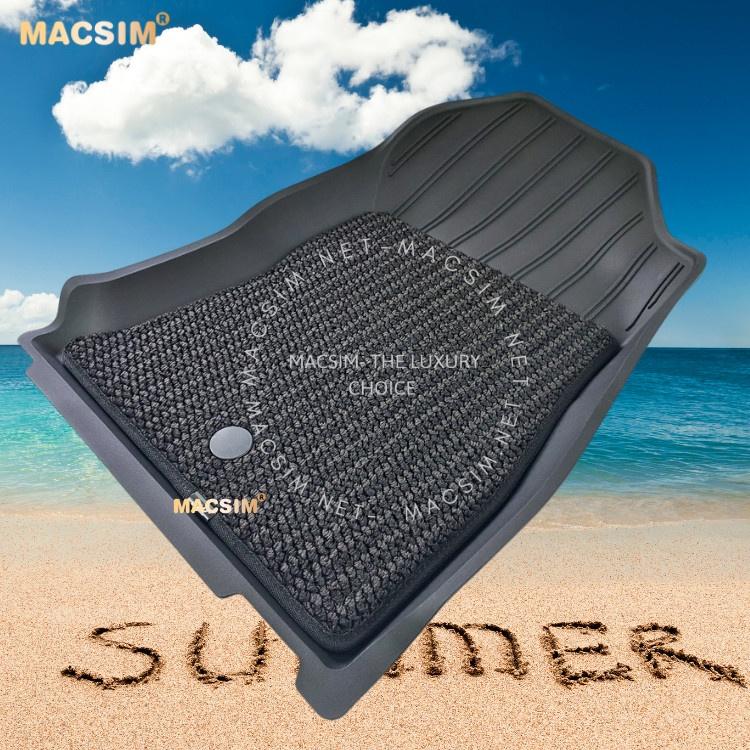 Thảm lót sàn xe 2 lớp ô tô Subaru Forester 2018- đến nay Nhãn hiệu Macsim 3W chất liệu nhựa TPE đúc khuôn cao cấp - màu