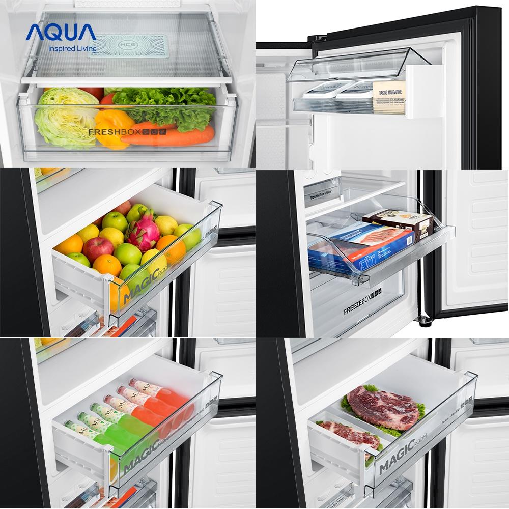 Tủ lạnh ngăn đông dưới Aqua 324 Lít AQR-IG378EB - Hàng chính hãng - Chỉ giao HCM, Hà Nội, Đà Nẵng, Hải Phòng, Bình Dương, Đồng Nai, Cần Thơ