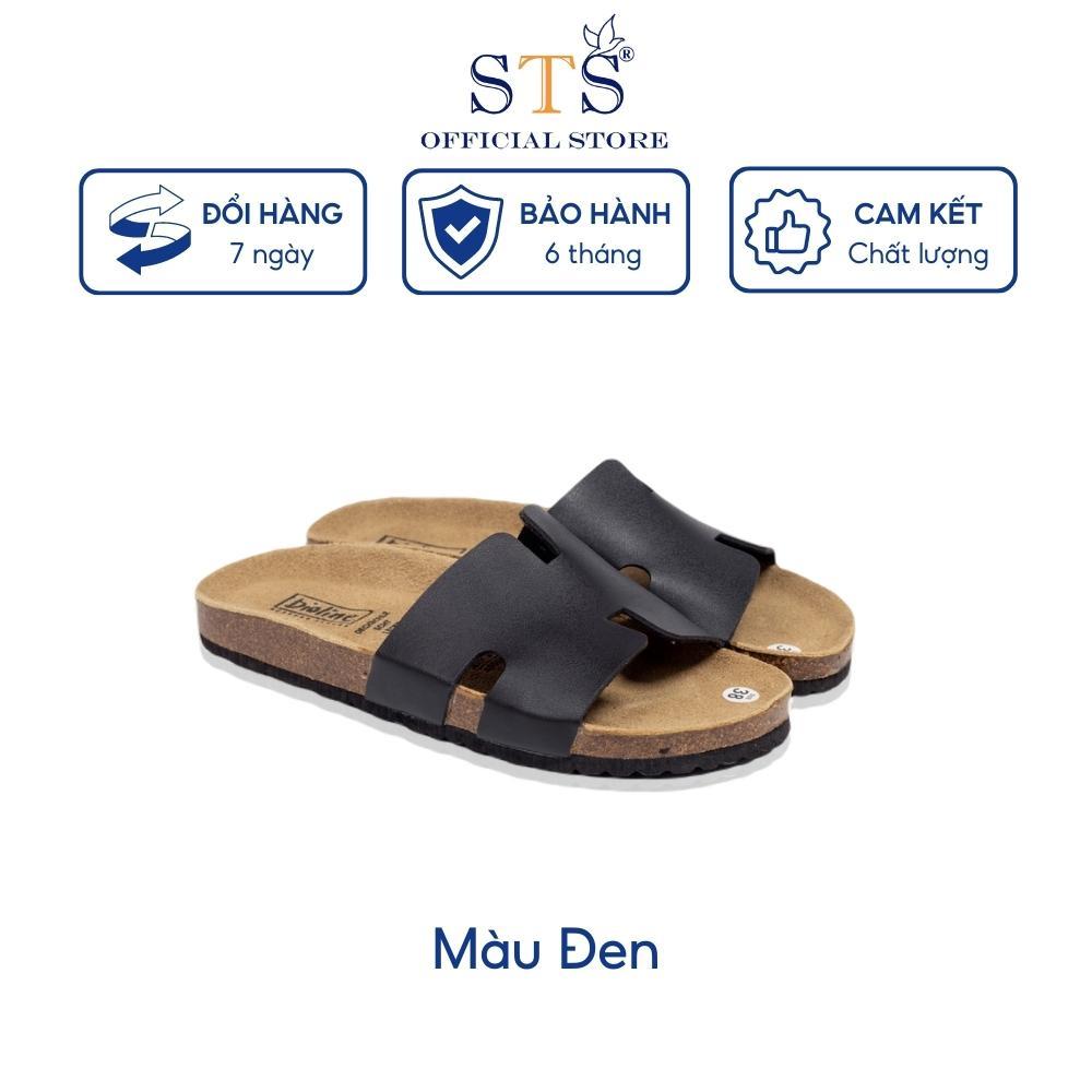 Dép đế trấu DA BÒ THẬT NGUYÊN TẤM bản rộng unisex birken hàng xuất khẩu cao cấp ST04 BH 6 tháng