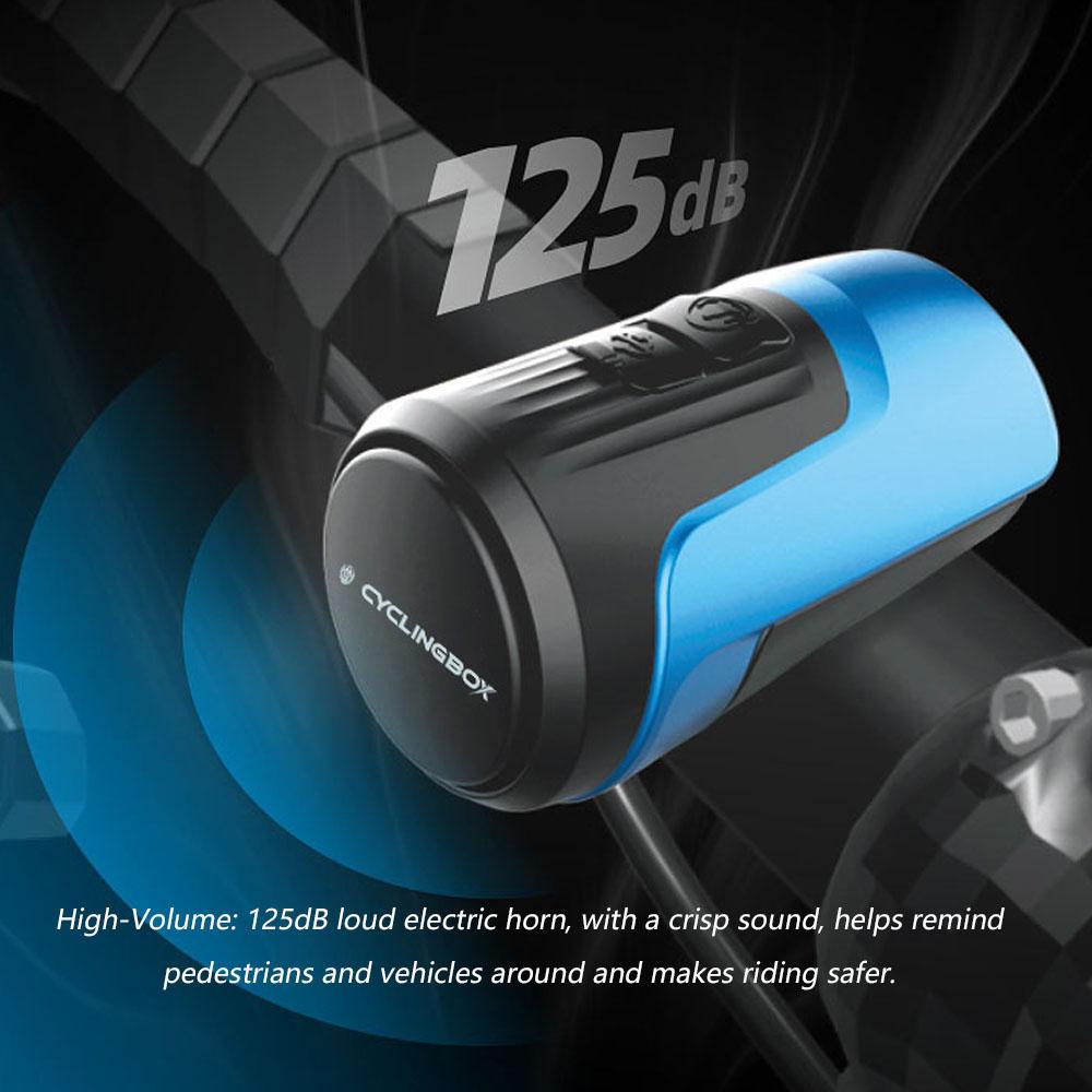 Chuông Xe Đạp 125Db To Chống Trộm Cyclingbox Sạc Usb Báo Động Chống Nước Với 4 Chế Độ Âm Thanh