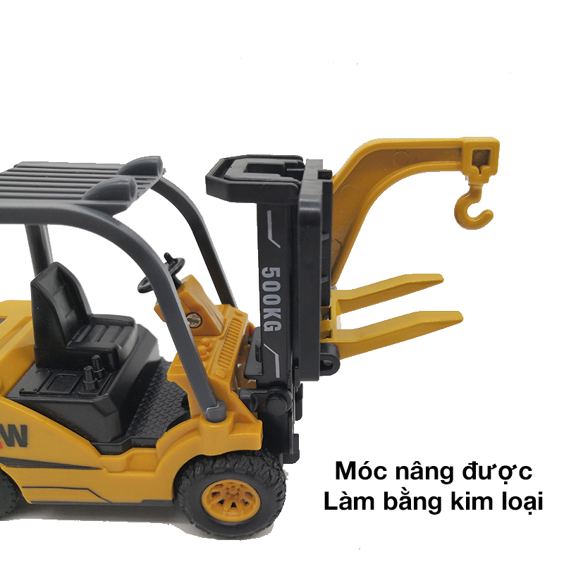 Đồ chơi mô hình xe nâng móc hàng KAVY NO.8832 chất liệu hợp kim và nhựa nguyên sinh an toàn, chi tiết sắc sảo