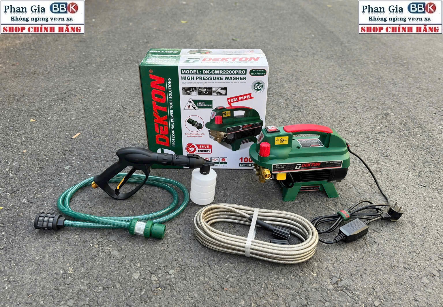 Máy Rửa Xe Gia Đình DEKTON DK-RX3001 Công suất lớn 1350w – Áp Lực Mạnh, Bền Bỉ Bảo hành 1 năm - Thế Hệ Mới