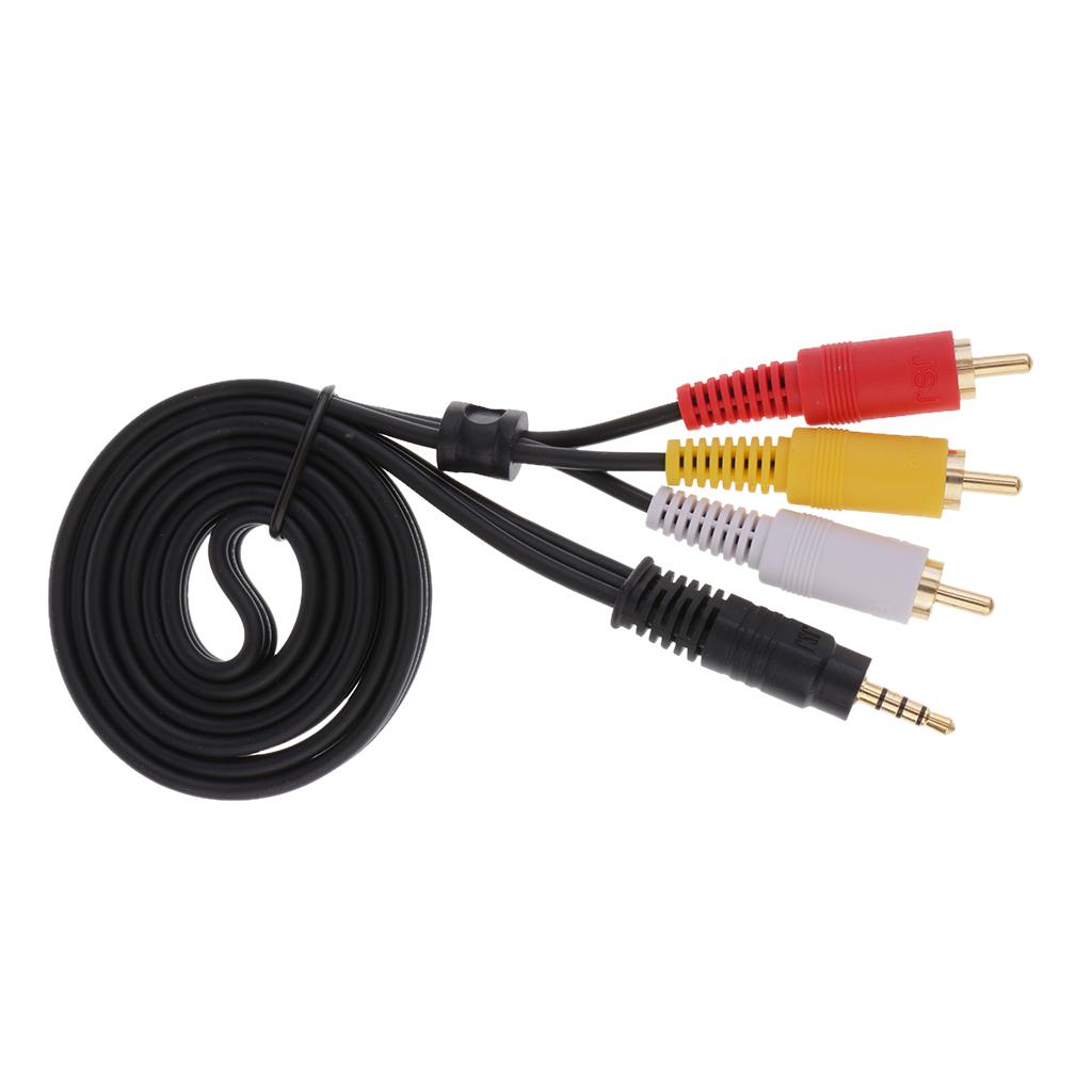 3.5mm Male To 3-RCA Male Adapter Audio Stereo Extension Splitter Cable