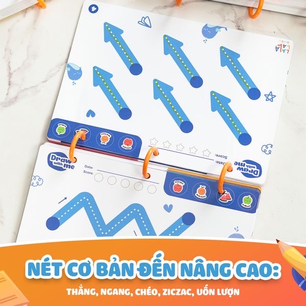 Đồ chơi Giáo dục sớm Thẻ Flashcard thông minh cho bé xóa được, học liệu giáo dục sớm thương hiệu Lalala Baby (Shape Me - Write Me - Math Me - Learn Me)