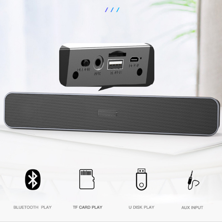 Loa Thanh Soundbar 2.2 Bluetooth Music-F E91 10W, Pin Dung Lượng Lớn, Âm Thanh Sống Động, Hỗ Trợ Thẻ Nhớ,USB, Jack 3.5