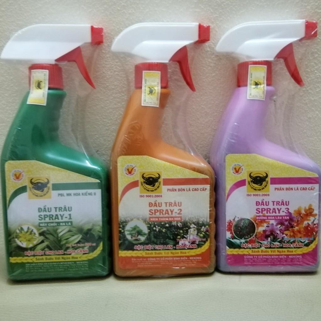 Bộ 3 Hộp Đầu Trâu Spray 1,2,3 Phân Bón Lá Cao Cấp Chuyên Hoa – Cây Kiểng