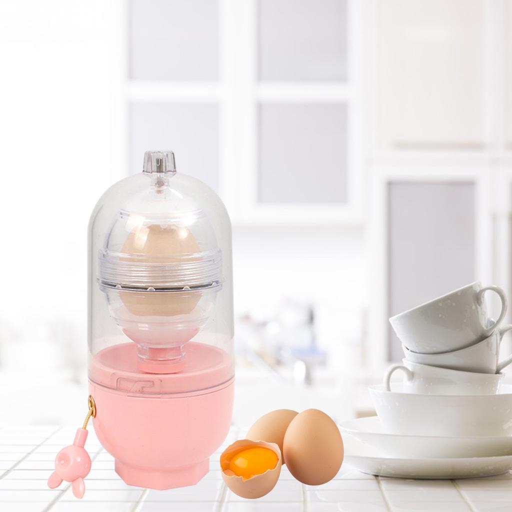 Portable Egg Yolk Scrambler Egg Shaker Whisk with Rope Eggs Tool