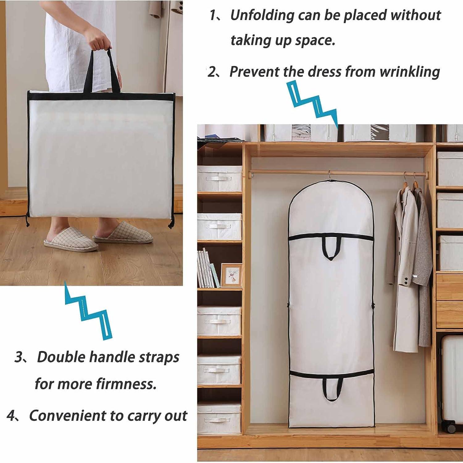 Váy Cưới Bao Bọc Áo Choàng Dài 60X180Cm Cho Cô Dâu Và Phù Dâu Chống Bụi Chống Nước Bướm Đêm Độ Ẩm Dây Kéo Song Phương Có Thể Gập Lại Và Di Động