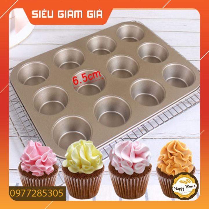 Khuôn cupcake muffin 12 lỗ chống dính CHẤT LƯỢNG CAO