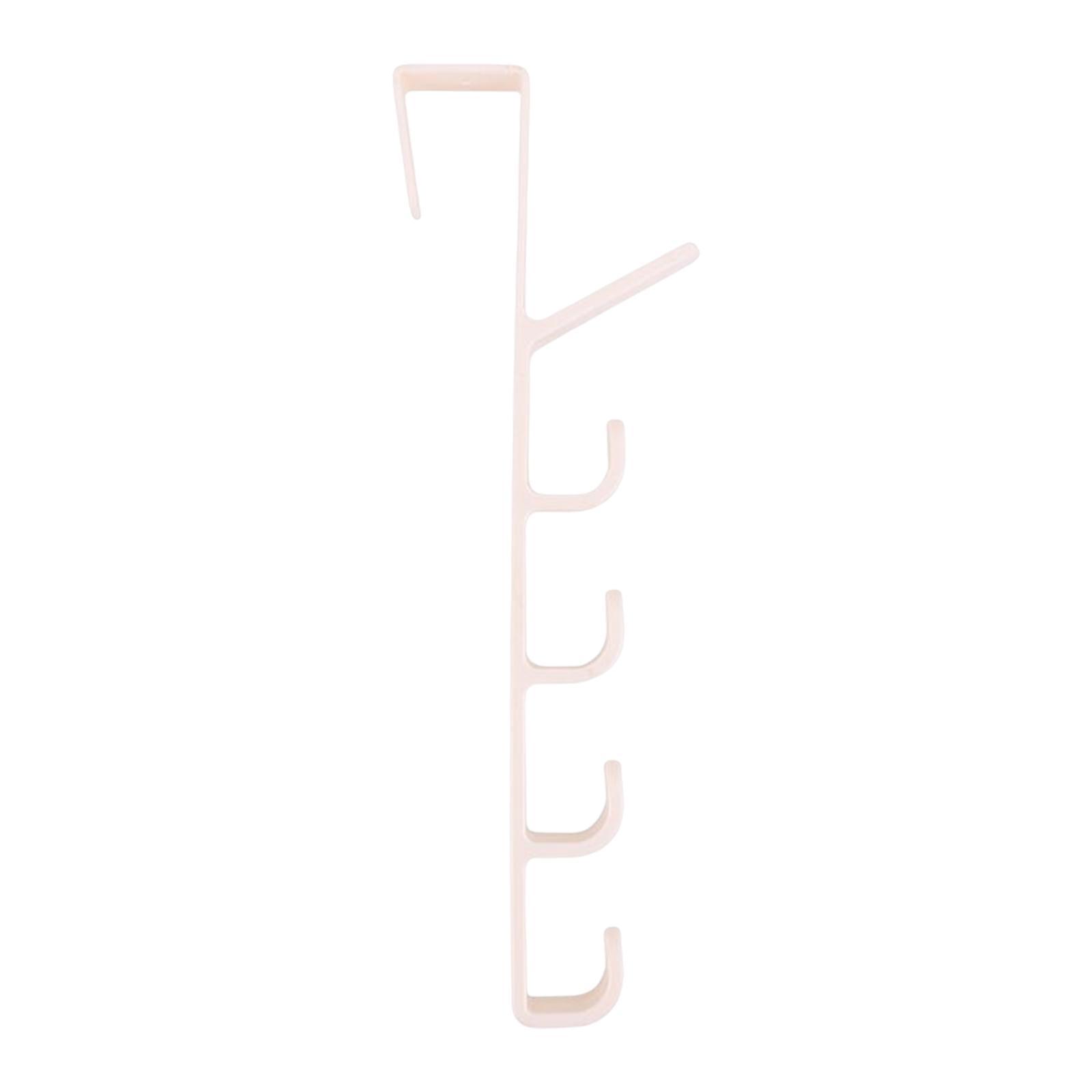 Door Hook with 5 Hooks Behind The Door for Hanging Clothes Kitchen Bathroom