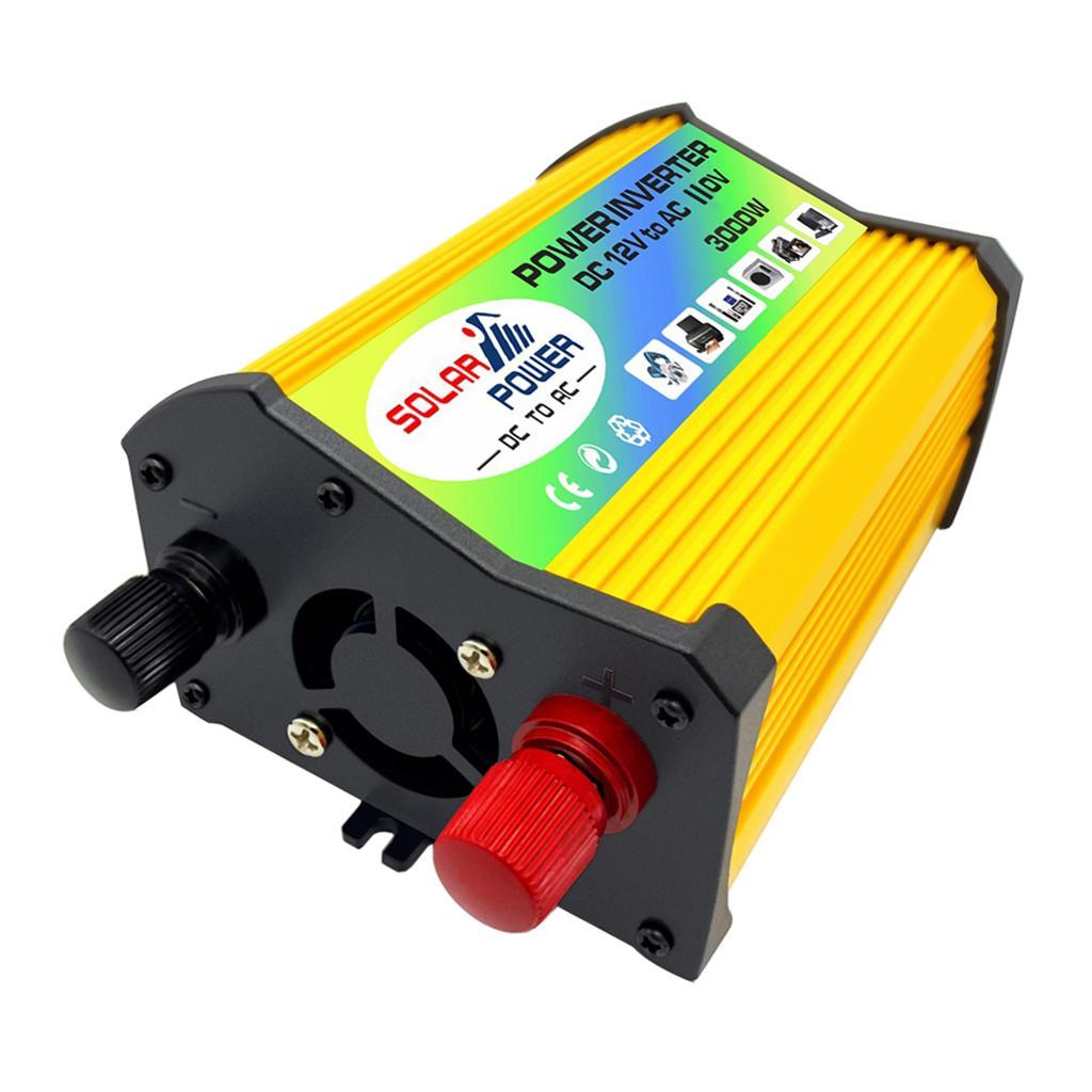 Pack of 1 Solar Inverter 3000W Converter DC 12V To 110V For