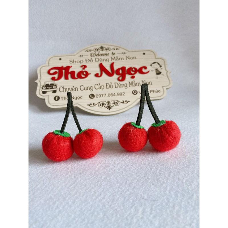 Cherry chùm- Đồ dùng mầm non bằng nỉ-Củ quả nỉ- Đồ chơi bằng vải nỉ