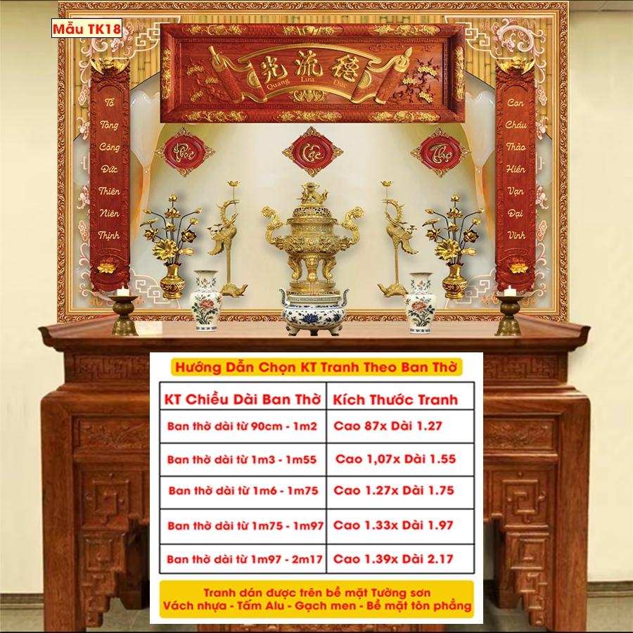 Tranh Lụa Dán Tường Phòng Thờ Cao Cấp 3 – In Sắc Nét – Tặng Keo Dán, Giá Tận Xưởng - Mẫu TK17